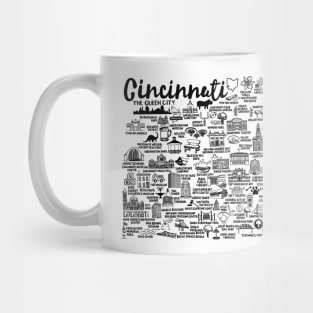 Cincinnati Ohio Map Mug